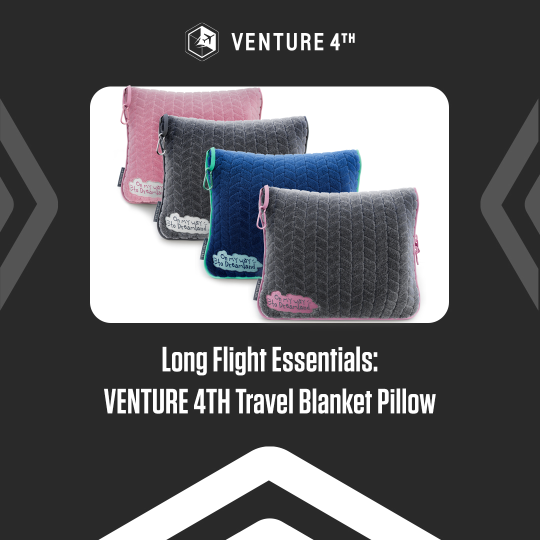 Long Flight Essentials: Travel Blanket Pillow