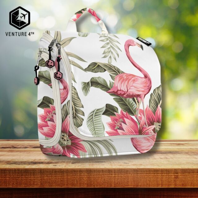 Stay organized on the go with VENTURE 4TH's spacious new toiletry bags! Tap the link in bio to check out the Flamingo design!